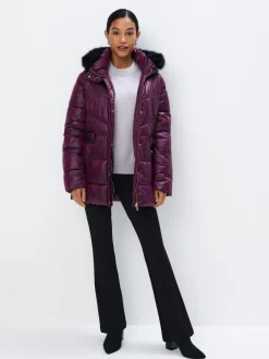 Jacken, Mäntel>MOHITO Steppjacke mit Kapuze Dunkelrot
