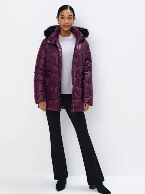 Jacken, Mäntel>MOHITO Steppjacke mit Kapuze Dunkelrot