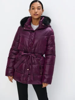 Jacken, Mäntel>MOHITO Steppjacke mit Kapuze Dunkelrot