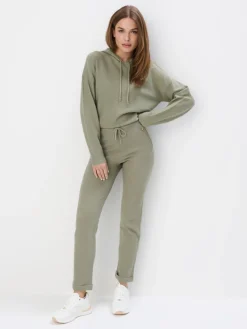 Hosen>MOHITO Strickhose Olivgrün
