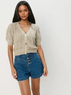 Pullover>MOHITO Strickjacke Olivgrün
