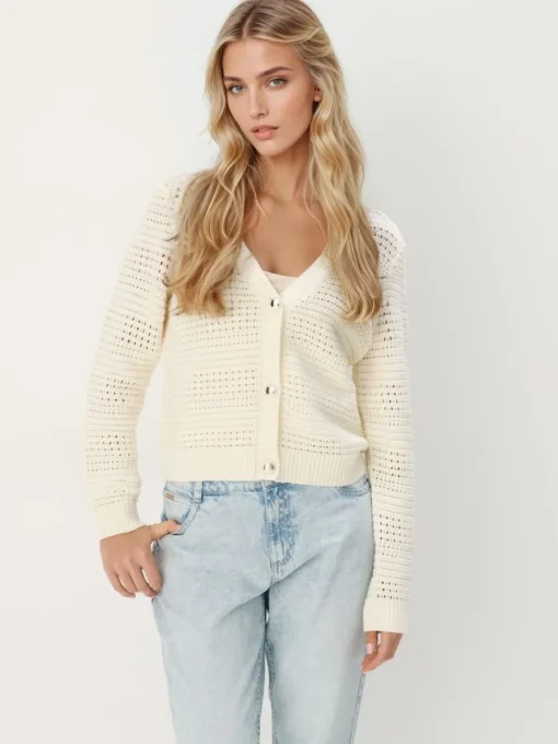Pullover>MOHITO Strickjacke Creme