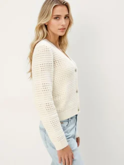 Pullover>MOHITO Strickjacke Creme