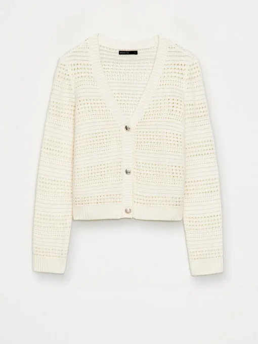 Pullover>MOHITO Strickjacke Creme