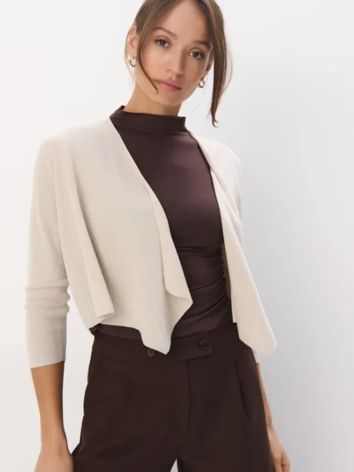 Pullover>MOHITO Strickjacke Nude