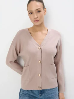 Pullover>MOHITO Strickjacke Beige