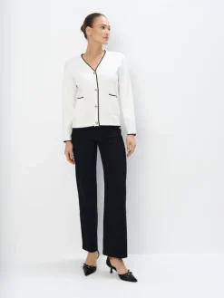Pullover>MOHITO Strickjacke Creme