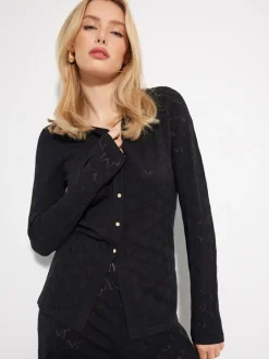 Pullover>MOHITO Strickjacke Schwarz