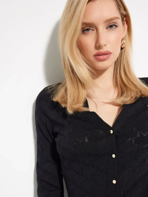 Pullover>MOHITO Strickjacke Schwarz