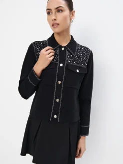 Pullover>MOHITO Strickjacke Schwarz