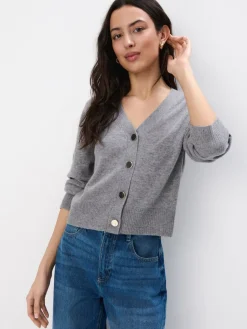 Pullover|Premium Selection>MOHITO Strickjacke aus Wolle Grau