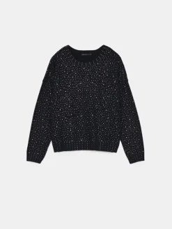 Pullover></noscript>MOHITO Strickkleid mit Kristalle Schwarz