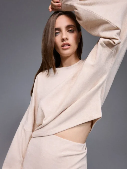 Sweatshirts>MOHITO Sweatshirt Beige