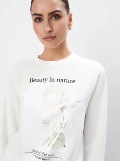 Sweatshirts></noscript>MOHITO Sweatshirt mit Druck Creme