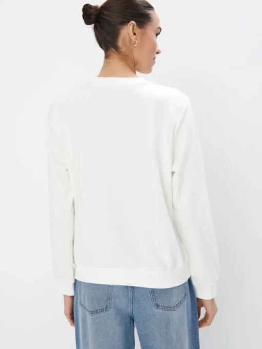Sweatshirts>MOHITO Sweatshirt mit Druck Creme