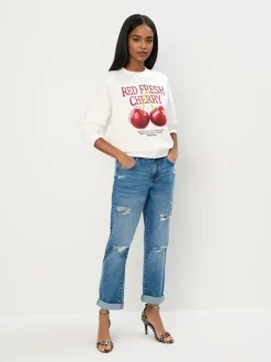 Sweatshirts>MOHITO Sweatshirt mit Druck Weiu00df
