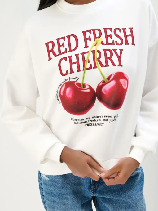 Sweatshirts>MOHITO Sweatshirt mit Druck Weiu00df