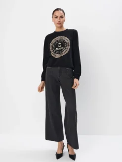 Sweatshirts>MOHITO Sweatshirt mit Druck Schwarz