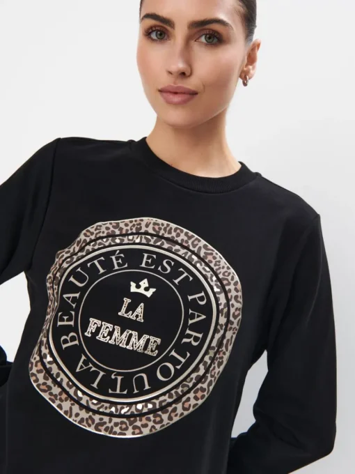 Sweatshirts>MOHITO Sweatshirt mit Druck Schwarz