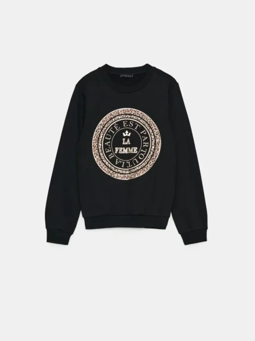 Sweatshirts>MOHITO Sweatshirt mit Druck Schwarz