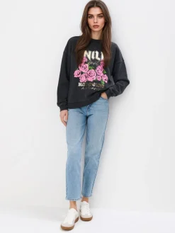 Sweatshirts>MOHITO Sweatshirt mit Druck Schwarz