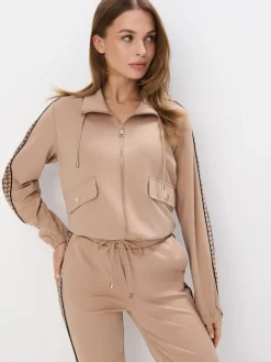 Sweatshirts|Sets>MOHITO Sweatshirt mit Reißverschlüssen Beige
