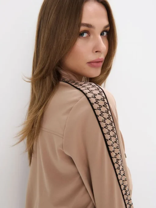 Sweatshirts|Sets>MOHITO Sweatshirt mit Reißverschlüssen Beige