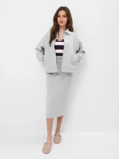 Sweatshirts|Sets>MOHITO Sweatshirt mit Reißverschlüssen Grau