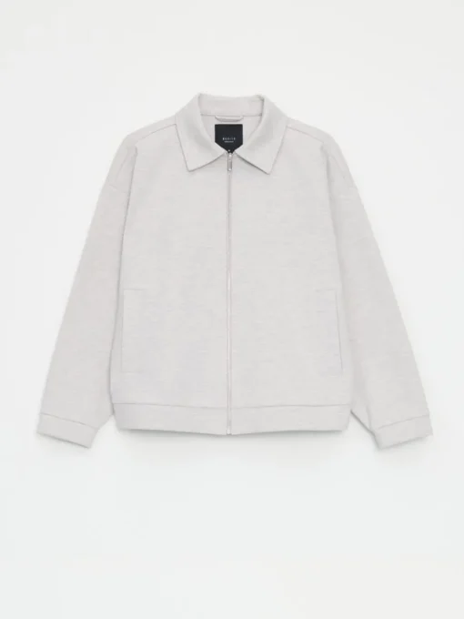 Sweatshirts|Sets>MOHITO Sweatshirt mit Reißverschlüssen Grau