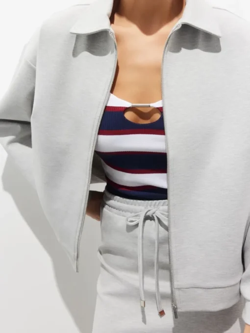 Sweatshirts|Sets>MOHITO Sweatshirt mit Reißverschlüssen Grau