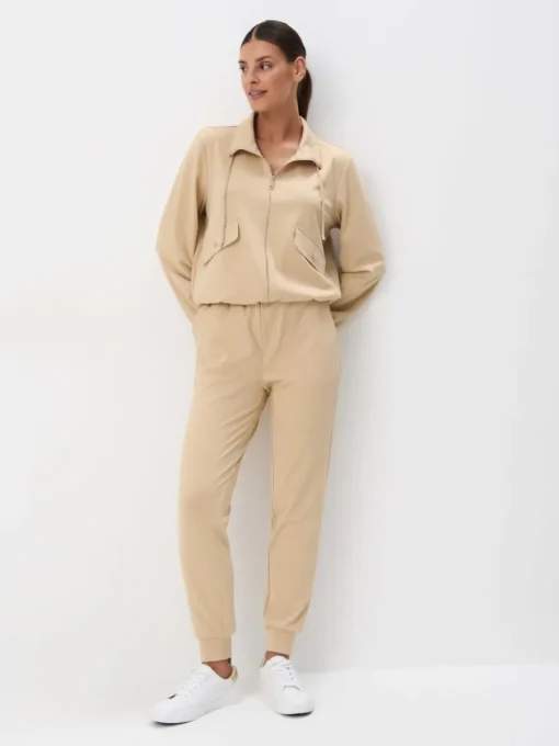 Sweatshirts>MOHITO Sweatshirt mit Reißverschlüssen Beige