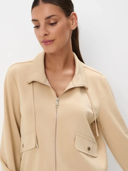 Sweatshirts>MOHITO Sweatshirt mit Reißverschlüssen Beige