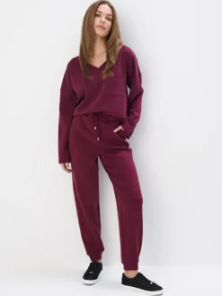 Sweatshirts>MOHITO Sweatshirt mit V-Ausschnitt Kastanienbraun