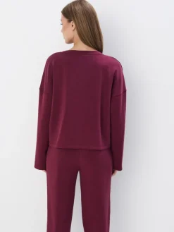 Sweatshirts></noscript>MOHITO Sweatshirt mit V-Ausschnitt Kastanienbraun