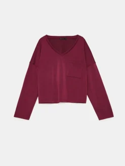 Sweatshirts></noscript>MOHITO Sweatshirt mit V-Ausschnitt Kastanienbraun