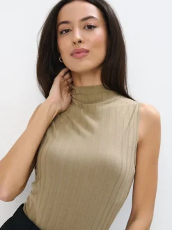 T-shirts, Tops></noscript>MOHITO Sweatstoff-Top Olivgrün