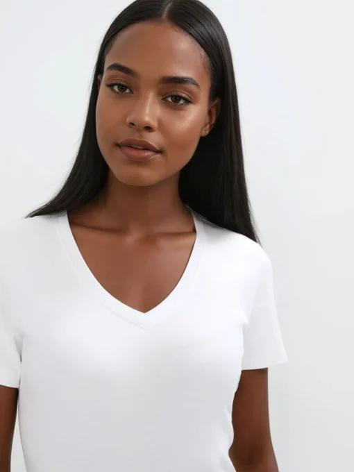 T-shirts, Tops>MOHITO T- Shirt mit V-Ausschnitt Weiu00df