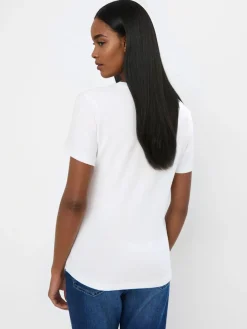 T-shirts, Tops></noscript>MOHITO T- Shirt mit V-Ausschnitt Weiu00df