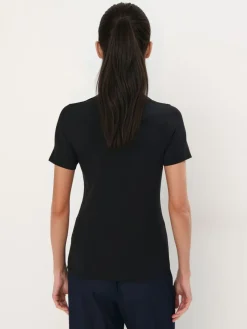 T-shirts, Tops></noscript>MOHITO T- Shirt mit V-Ausschnitt Schwarz