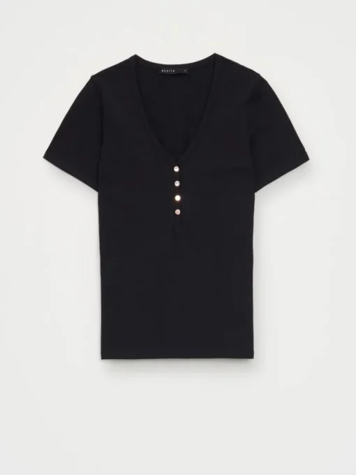 T-shirts, Tops>MOHITO T- Shirt mit V-Ausschnitt Schwarz