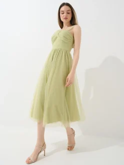 Kleider, Overalls|Entdecke Alles></noscript>MOHITO Tüll-Kleid Midi Olivgrün