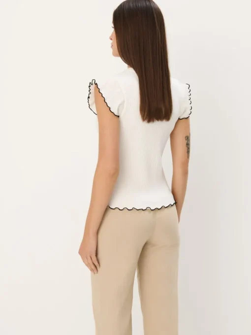 Blusen, Hemden>MOHITO Top aus Rippstrick Weiu00df