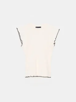 Blusen, Hemden></noscript>MOHITO Top aus Rippstrick Weiu00df