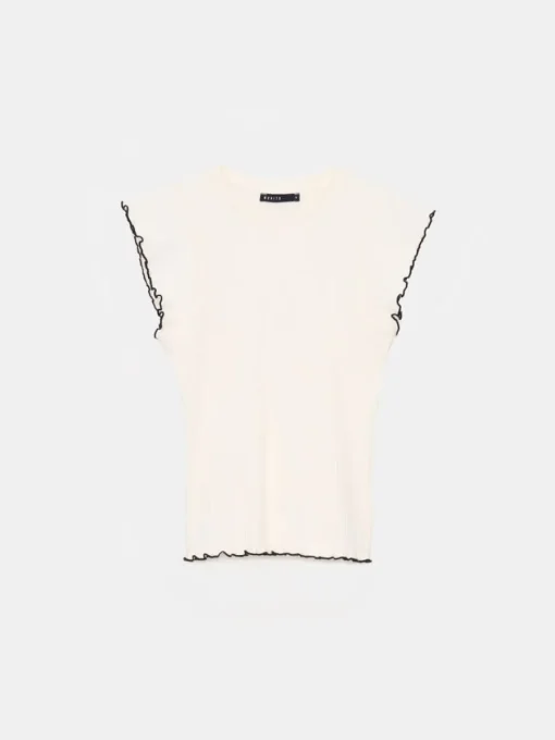 Blusen, Hemden>MOHITO Top aus Rippstrick Weiu00df