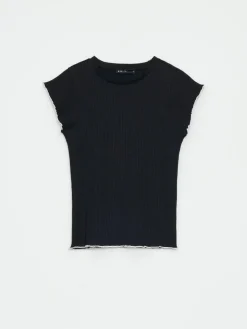 Blusen, Hemden></noscript>MOHITO Top aus Rippstrick Schwarz