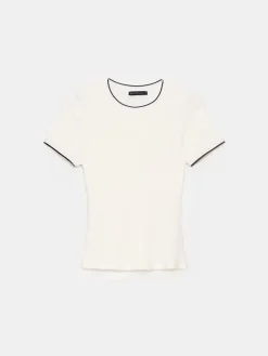 Blusen, Hemden>MOHITO Top aus Rippstrick Creme