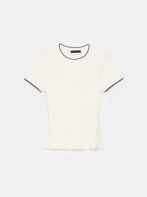Blusen, Hemden>MOHITO Top aus Rippstrick Creme