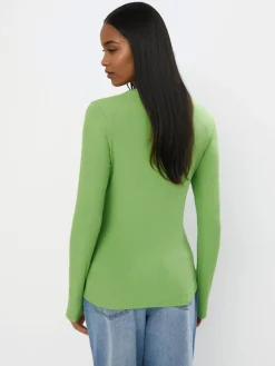 Blusen, Hemden></noscript>MOHITO Top aus Rippstrick Grün