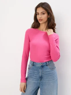 Blusen, Hemden>MOHITO Top aus Rippstrick Pink