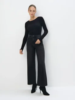 Blusen, Hemden>MOHITO Top aus Rippstrick Schwarz